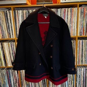 MEDIUM mens Ralph Lauren COUNTRY pea coat in black